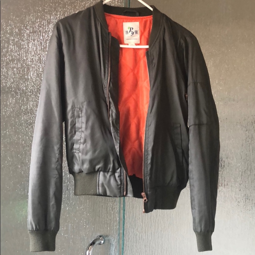 Green bomber jacket